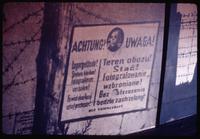 Majdanek Concentration Camp : Nazi period warning sign