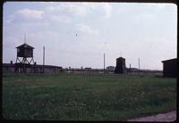 Majdanek Concentration Camp : Main barracks area and memorial housing victims' ashes