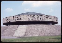 Majdanek Concentration Camp : Close-up view of ashes memorial structure