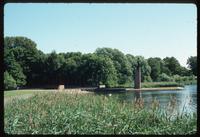 Ravensbrück Concentration Camp : View of main camp memorial from the entry walk