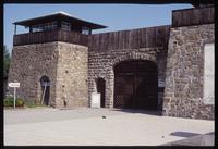 Mauthausen Concentration Camp : Rebuilt main entry gate to the camp