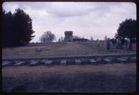 Treblinka Concentration Camp : View from train platform on camp site to main site memorial