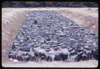 Treblinka Concentration Camp : Burning pit memorial as seen on its main axis