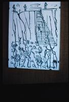 Mauthausen Concentration Camp : Inmate sketch of the Mauthausen quarry steps