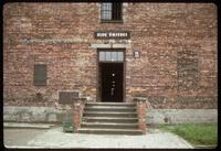 Auschwitz Concentration Camp : Entry to Barracks #11; infamous block used for prisoner             interrogation