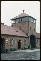 Birkenau Concentration Camp : View of rail entry point carrying inmates to gas chambers or             barracks
