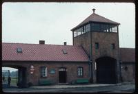 Birkenau Concentration Camp : Diagonal view of rail entry point to Birkenau