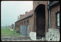 Birkenau Concentration Camp : Rear side of administrative offices undergoing restoration work