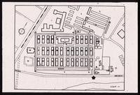 Auschwitz Concentration Camp : Site plan of Auschwitz 1 with main gate at point "H"