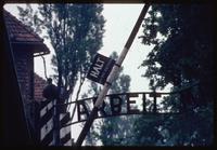 Auschwitz Concentration Camp : Close-up of Auschwitz Camp 1 entry gate