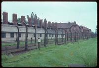 Auschwitz Concentration Camp : Electrified fencing and barracks at Auschwitz Camp 1