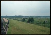 Birkenau Concentration Camp : View of Camp B2 from guard tower above rail entry point
