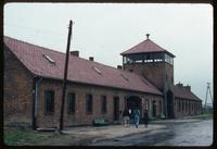 Birkenau Concentration Camp : Administrative offices and guard tower at main rail gate