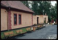 Theresienstadt Concentration Camp : Seating at fortress/camp entry office