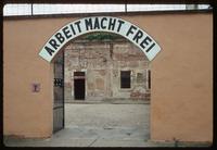 Theresienstadt Concentration Camp : Close-up of barracks entry gate