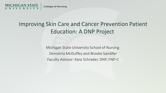 Improving skin care and cancer prevention patient education : a DNP project