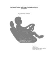 The initial position and postural attitudes of driver occupants : experimental protocol