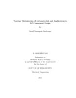 Topology optimization of metamaterials and applications to RF component design