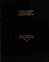 The effect of peroxidase on model systems of lipoxidase and linoleic acid