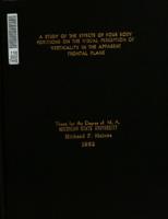 A study of the effects of four body positions on the visual perception of verticality in the apparent frontal plane