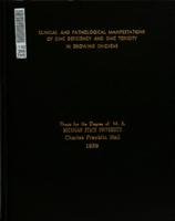 Clinical and pathological manifestations of zinc deficency and zinc toxicity in growing chickens