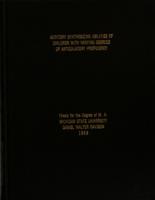 Auditory synthesizing abilities of children with varying degrees of articulatory proficiency