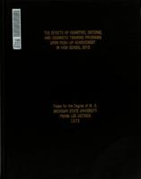 The effects of isometric, isotonic, and isokinetic training programs upon push-up achievement in high school boys