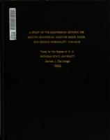 A study of the relationship between the multiple scalogram analysis error score and certain personality variables