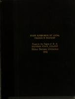 State supervision of local finance in Michigan