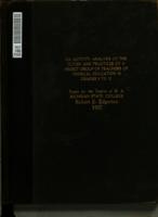 An activity analysis of the duties and practices of a select group of teachers of physical education in grades 6 to 12