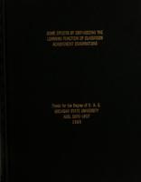 Some effects of emphasizing the learning function of classroom achievement examinations