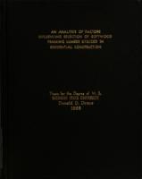 An analysis of factors influencing selection of softwood framing lumber utilized in residential construction