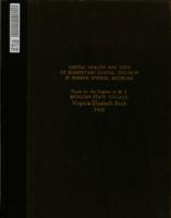 Dental health and diets of elementary school children in Berrien Springs, Michigan