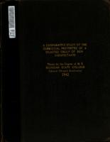 A comparative study of the germicidal properties of a selected group of skin disinfectants