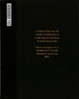 A study of the effect of feeding thyroprotein to laying birds of one strain of Rhode Island Reds