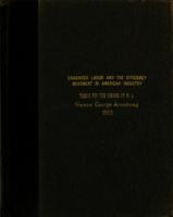 Organized labor & the efficiency movement in American industry