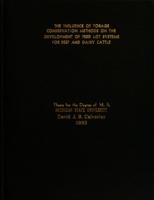 The influence of forage conservation methods on the development of feed lot systems for beef and dairy cattle