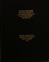 Analysis of intra-urban population movement in large urbanized areas in the United States between 1950 and 1970