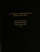 The utilization and administration of wildlife resources in Eastern Nigeria