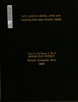 Fatty acids in neutral lipids and phospholipids from chicken tissues