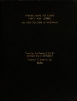 International air cargo thefts and losses : an identification of variables