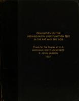 Evaluation of the bromsulfalein liver function test in the rat and the dog