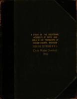 A study of the vocational interests of boys & girls in six townships of Ingham county, Michigan