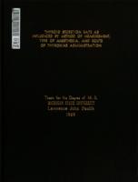 Thyroid secretion rate as influenced by method of measurement, type of anesthesia, and route of thyroxine administration