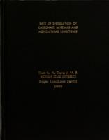 Rate of dissolution of carbonate minerals and agricultural limestones