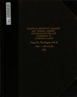 Electrical resistivity changes & thermal arrests accompanying the age hardening of aluminum alloys