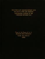 The effects of various dietary fats on fatty livers and selected biochemical systems in the threonine deficient rat