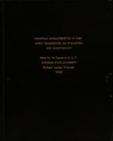 Industrial characteristics as they affect communities, an evaluation and classification