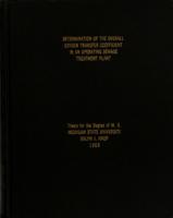 Determination of the overall oxygen transfer coefficient in an operating sewage treatment plant