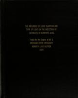 The influence of light duration and type of light on the induction of cataracts in Bobwhite quail